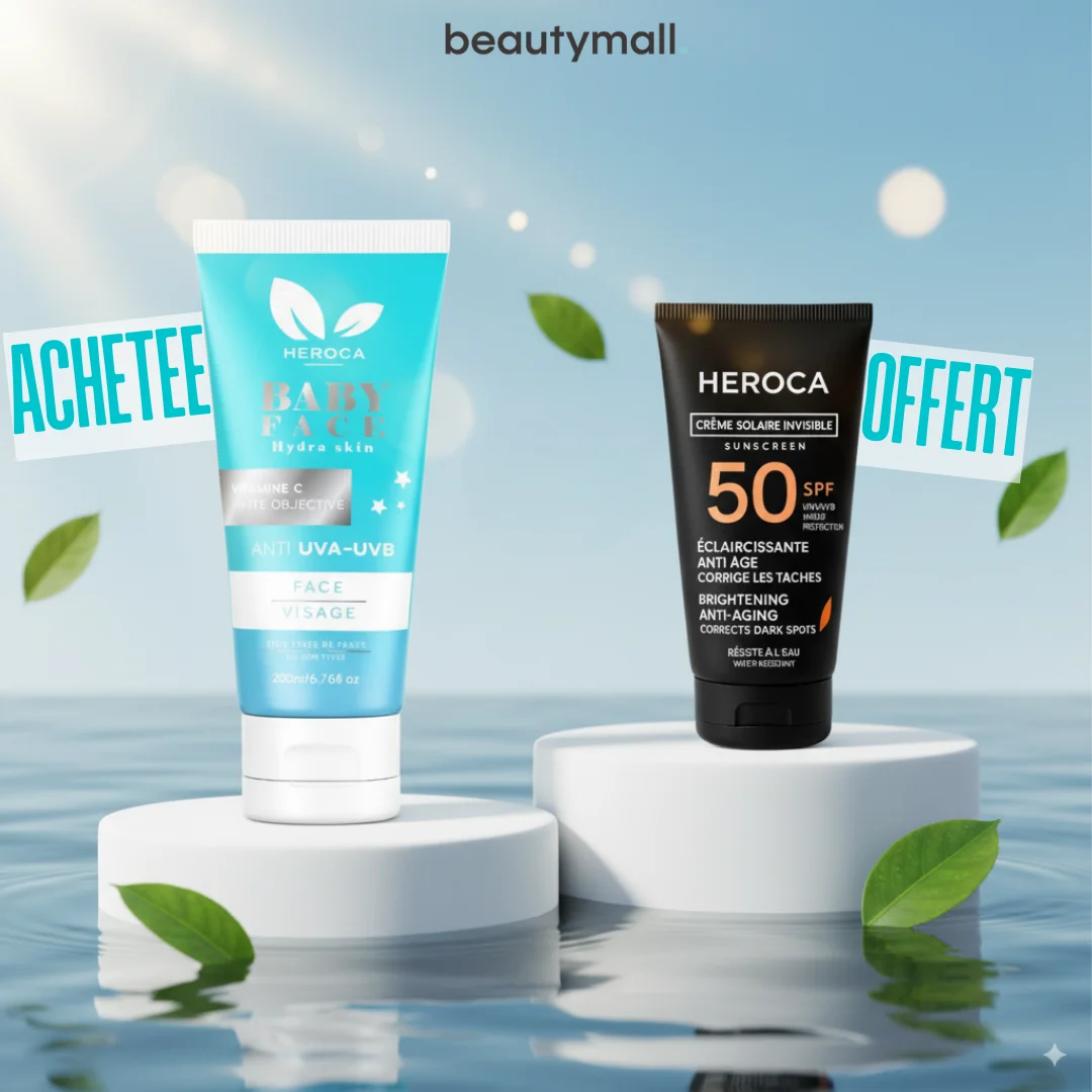 Heroca Baby Face Hydra Skin Vit C 100ml = Creme Solaire Invisible Offert