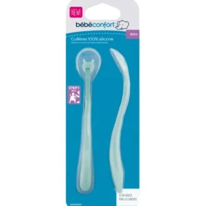 Bebe Confort – Cuillères en silicone douces (x2) Taille 2 (4M +)
