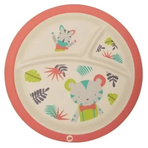 Bebe Confort – Assiette en Bambou avec compartiments – Jungle Vibes (18M +)