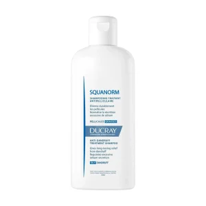 Ducray – Squanorm Shampooing traitant antipelliculaire – Pellicules grasses – 200 ml