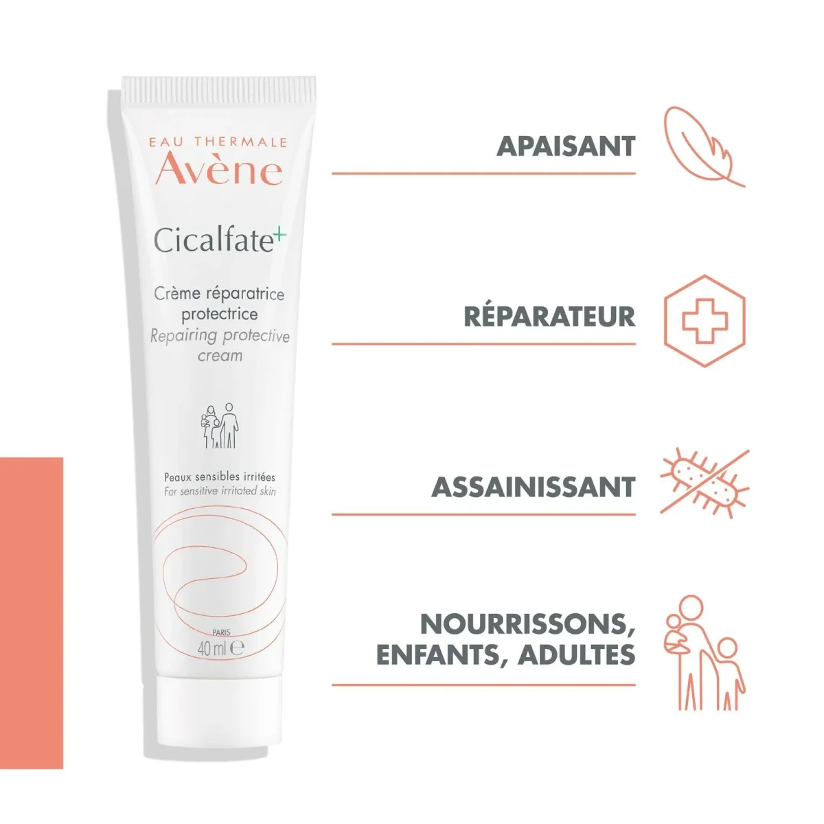 Eau Thermale Avene Cicalfate+ Crème Réparatrice Protectrice 40ml – Image 5