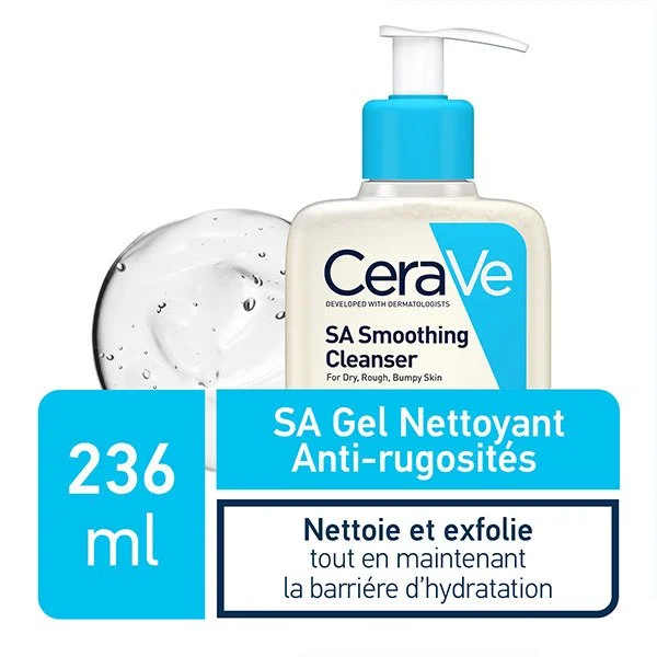 CeraVe SA Gel Nettoyant Anti-Rugosités Peau Sèche et Rugueuse | 236ml – Image 2