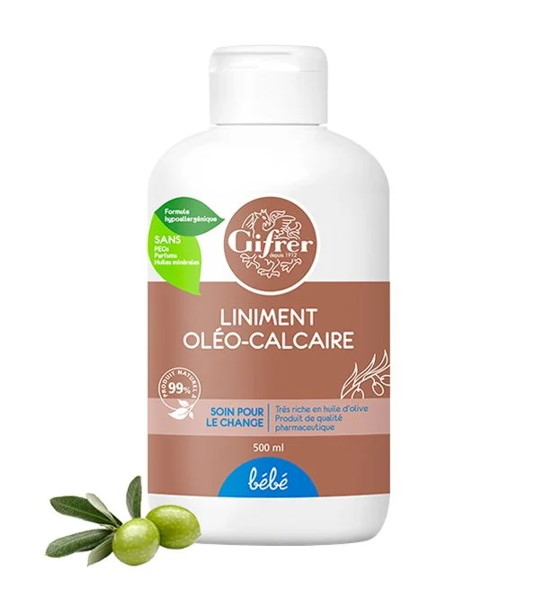 GIFRER LINIMENT OLEO-CALCAIRE HUILE OLIVE EXTRA FL POMPE 500 ML – Image 2