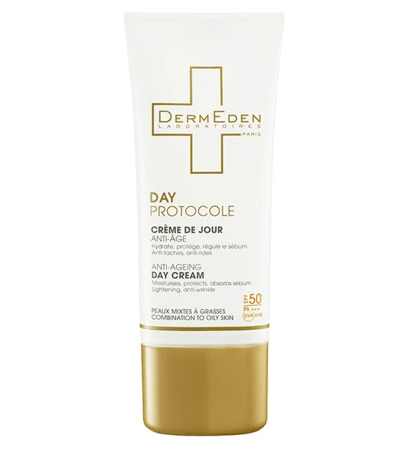 Dermeden Crème de Jour Anti-âge Peaux Mixtes à Grasses SPF 50 – 50 ml – Image 2