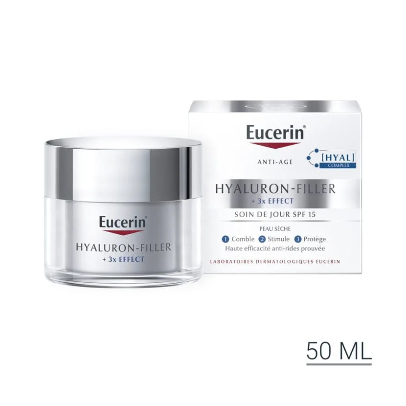 EUCERIN HYALURON-FILLER + 3x EFFECT Soin de Jour Peau Sèche SPF 15 – Image 2