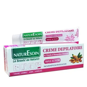 NaturEsoin Crème Dépilatoire à l&rsquo;Huile d&rsquo;Amandes Douces – 50 ml
