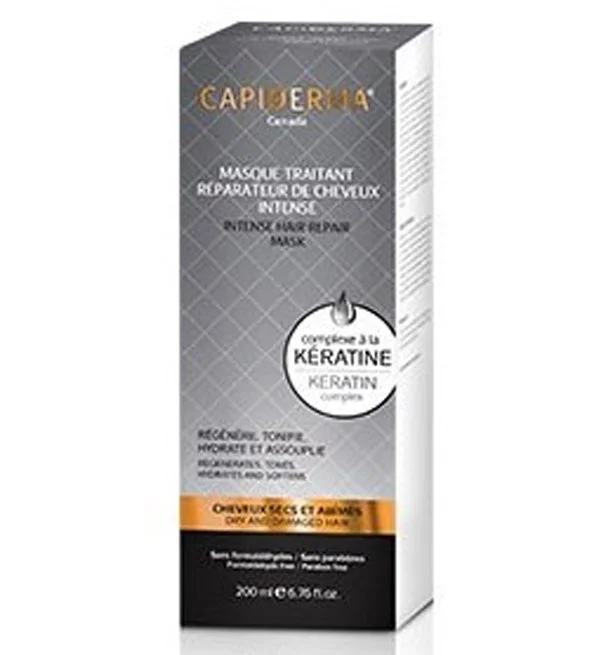 Capiderma – Masque Traitant Réparateur de Cheveux Intense à la Kératine – 200 ml – Image 2