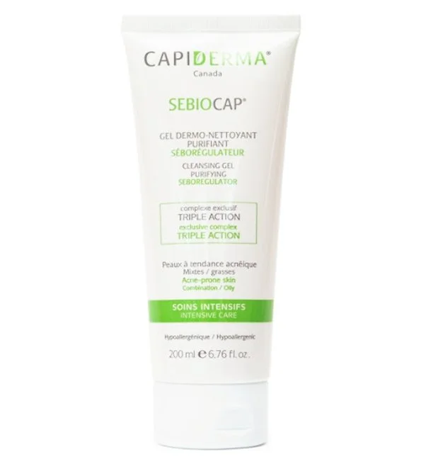Capiderma – Sebiocap gel dermo-nettoyant pour peaux à tendance acnéique – 200 ml