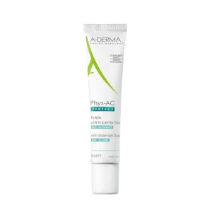 A-DERMA — PHYS-AC PERFECT FLUIDE VISAGE ANTI-IMPERFECTIONS ANTI-MARQUES — Phys-AC Perfect 40 ml