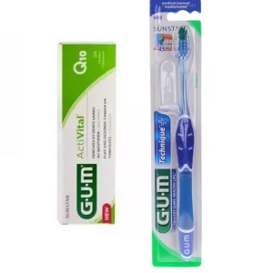 Gum Dentifrice activital 75ml+Brosse a dent technique Medium pack