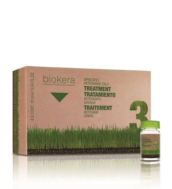 BIOKERA NATURE TRAITEMENT INTENSIF ANTI CHEVEUX GRAS 6AMP 10ML – Image 2
