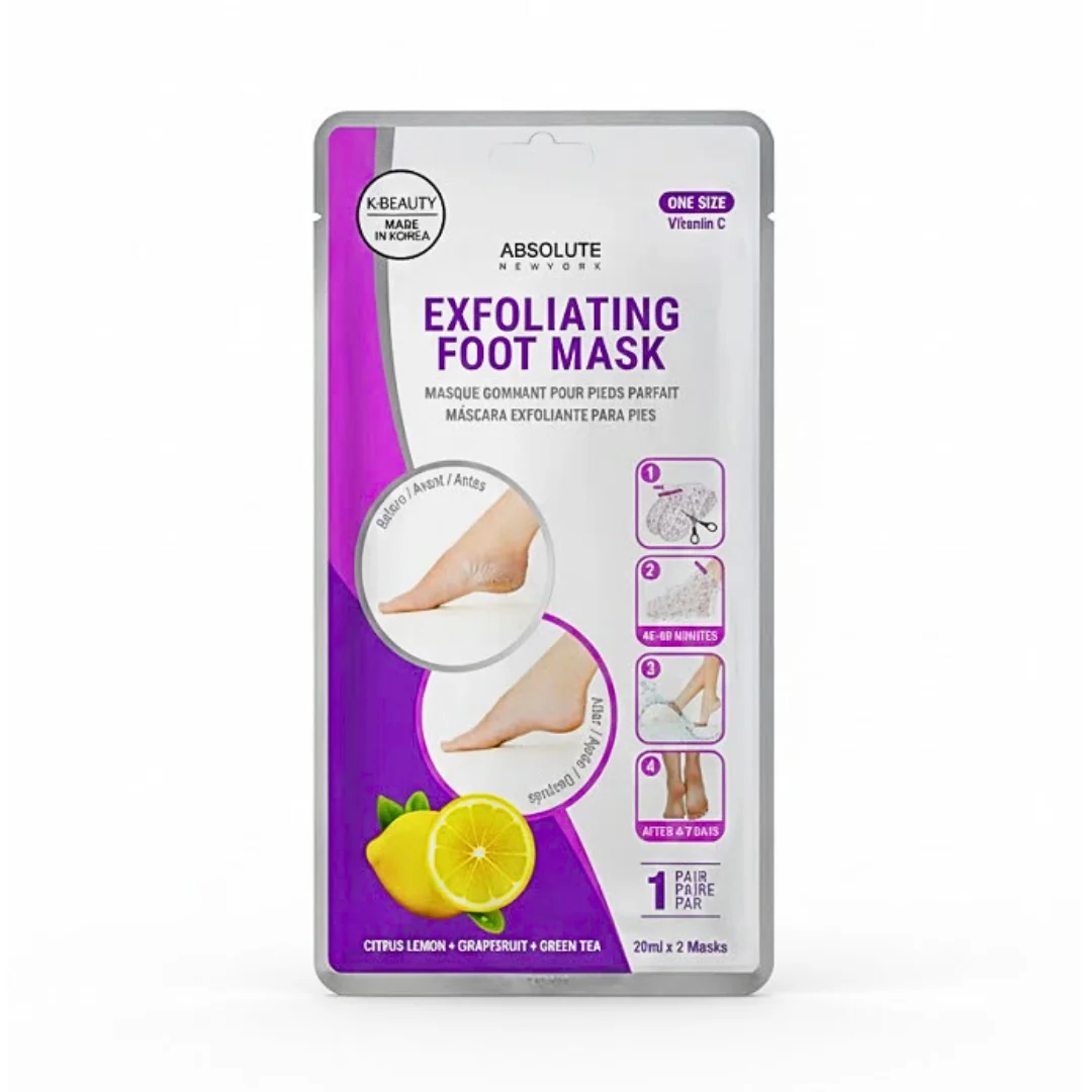 Absolute New York Exfolianting Foot Mask Citrus Lemon Grapefruit Green Tea – Image 2