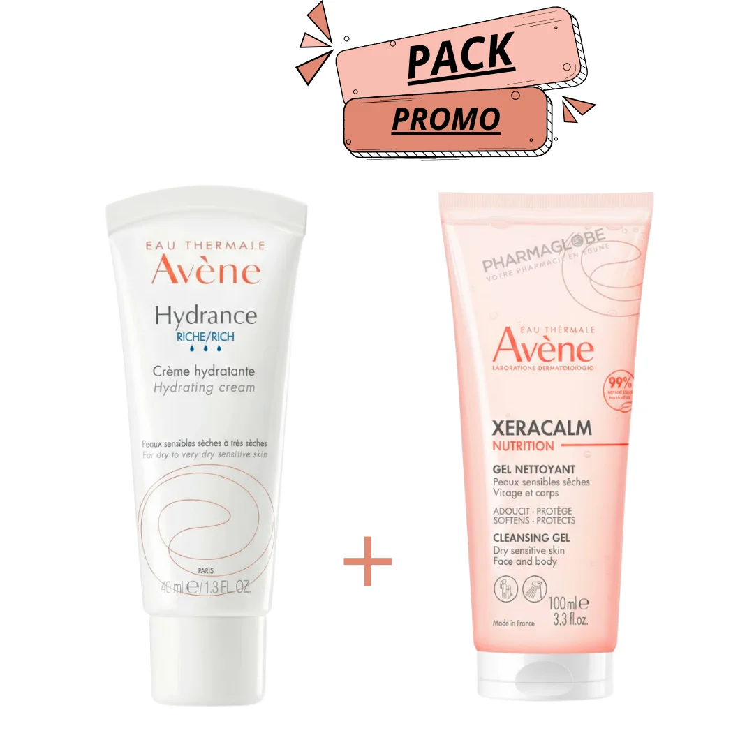 Avene Hydrance Riche 40ml + Avene Xeracalm Gel Nettoyant 100ml Pack – Image 2