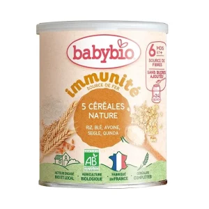 BABYBIO 5 CEREALES NATURE 220G