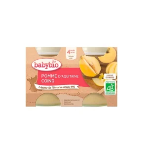 BABYBIO PETIT POT POMME COING 2 x 130G