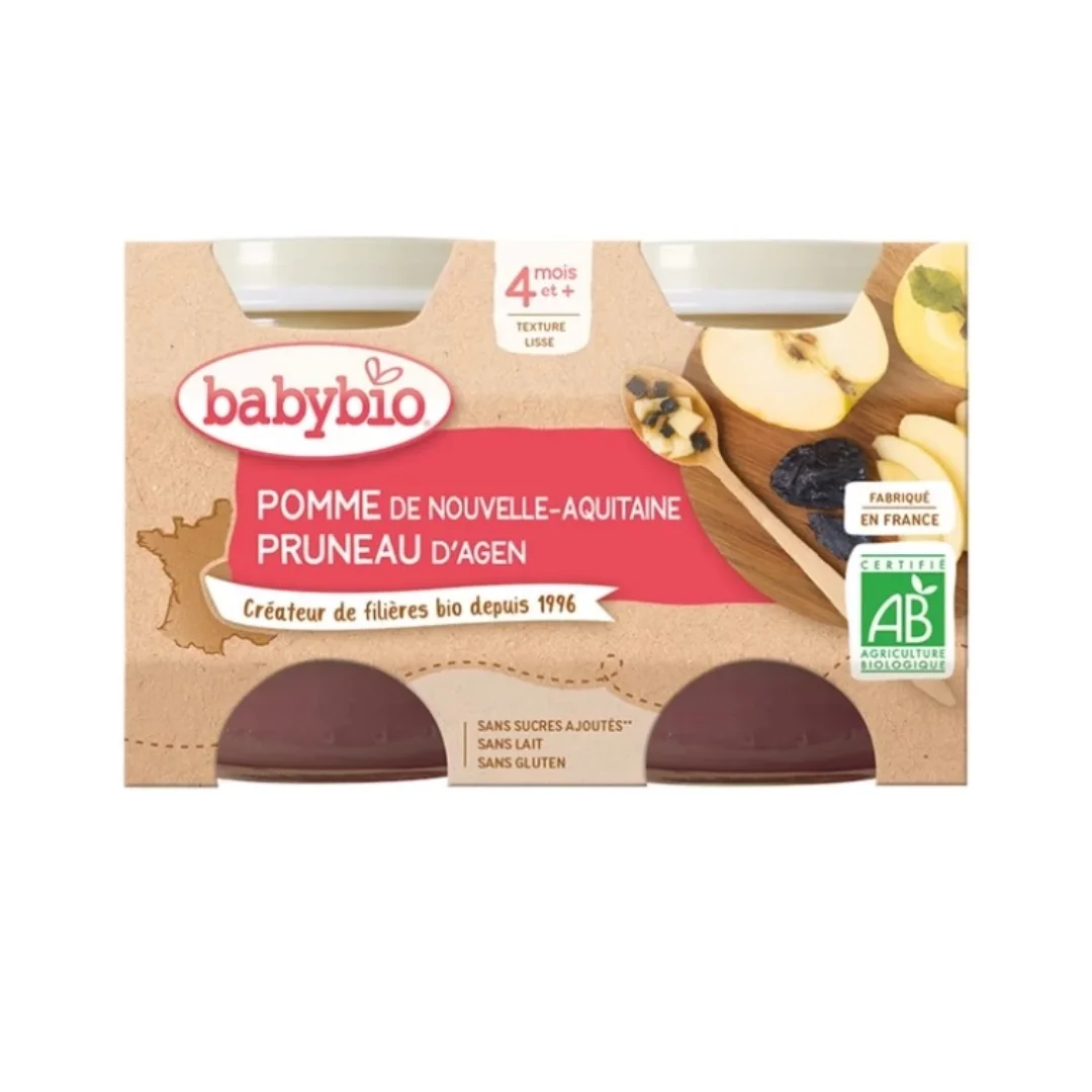 BABYBIO PETIT POT POMME PRUNEAU 2 x 130G – Image 2