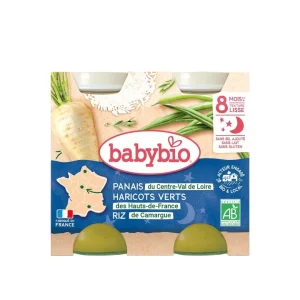 BABYBIO POT BONNE NUIT PANAIS HARICOTS VERTS RIZ 2 x 200G