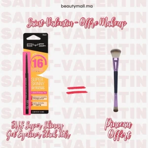 BYS Super Skinny Gel Eyeliner Black 16hr = Pinceau Offert