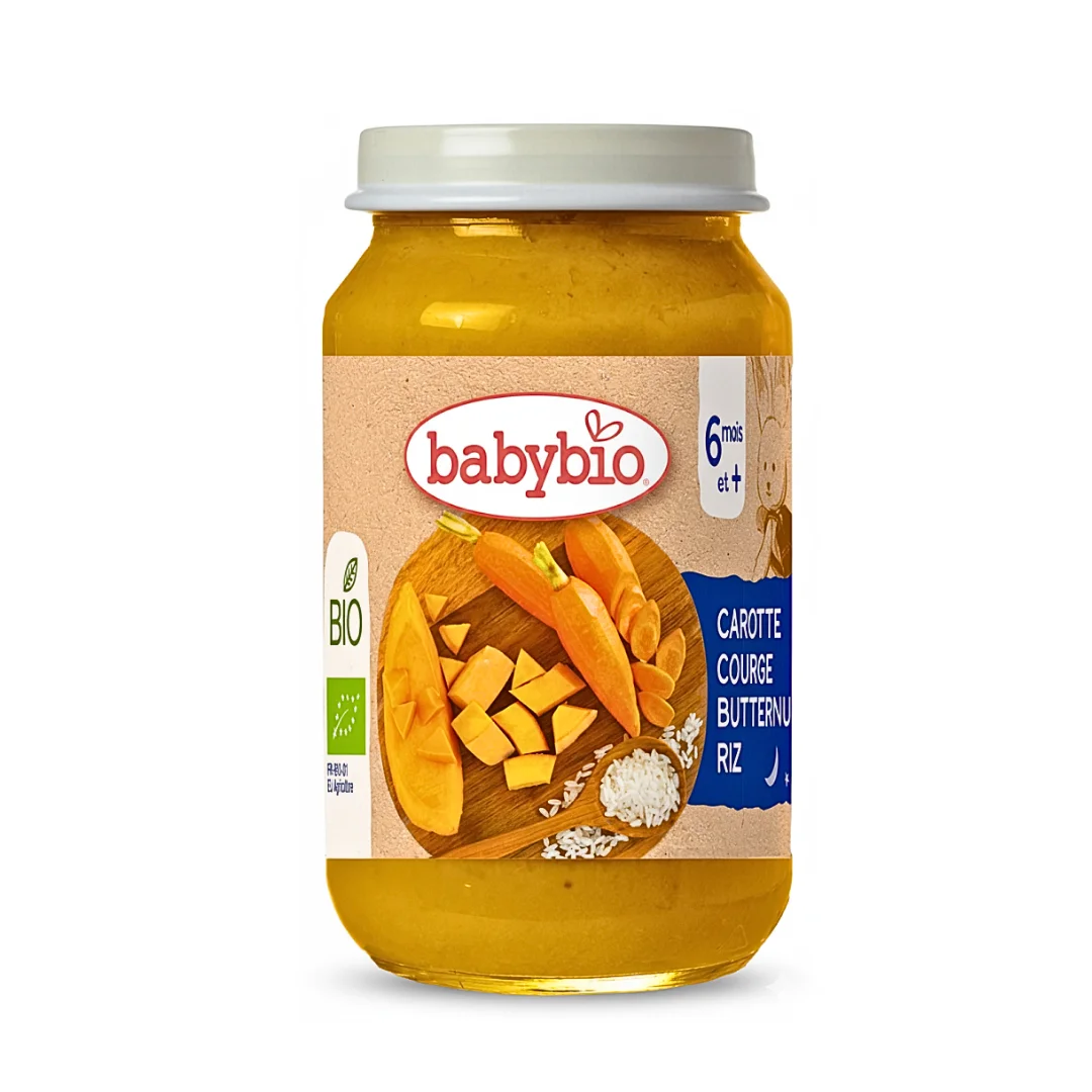 Babybio Petit Pot Carotte Courge Butternut Riz 200g – Image 2