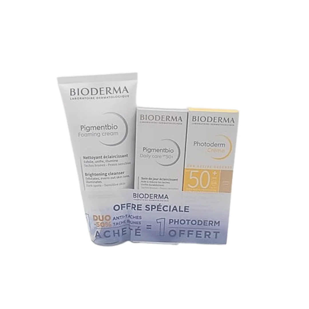 Bioderma Pigmentbio Foam 200ml+Daily Care spf50+Creme Teinte Claire Pack