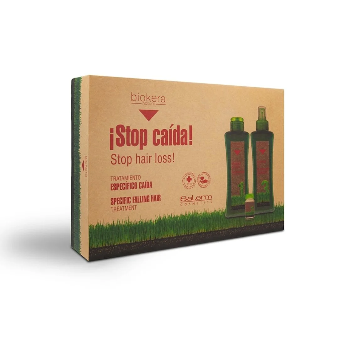 Biokera Shampoing 300ml + Spray 300ml + Lotion 6x10ml Pack Anti-Chute – Image 2