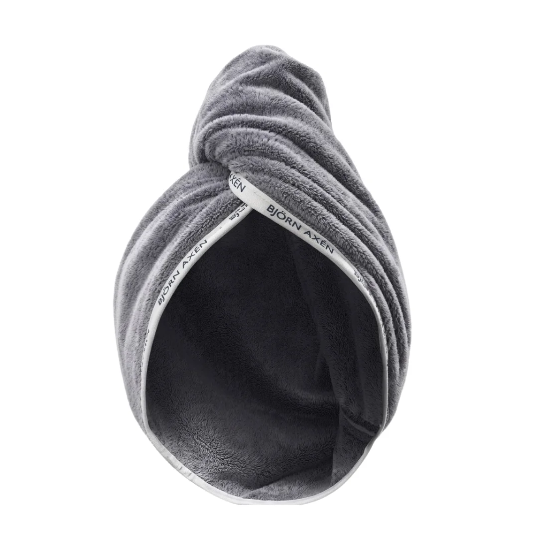 Bjorn Axen Serviette Turban Pour Cheveux Grise – Image 2