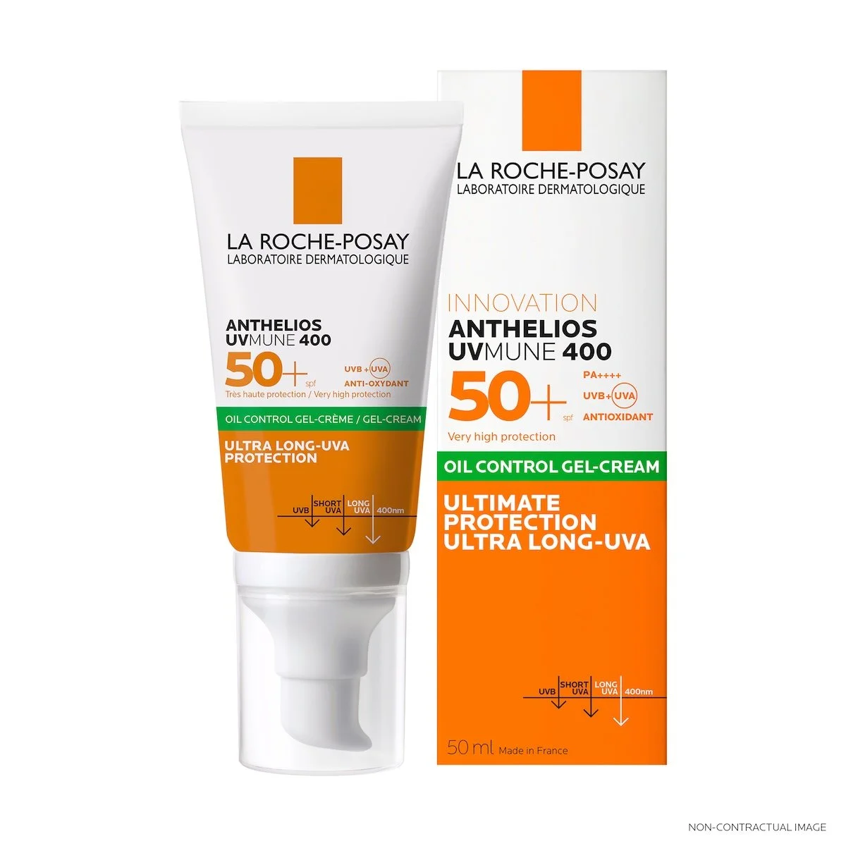 La Roche-Posay Anthelios UVMUNE400 Oil Control Invisible SPF50+ Peau Mixte à Grasse Acnéique | 50ml = Effaclar Gel Miniture Offert – Image 4