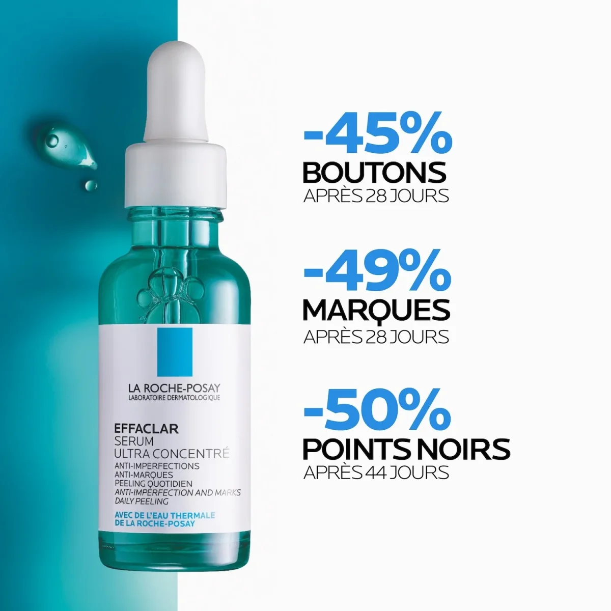 La Roche-Posay Effaclar Sérum à l’acide Salicylique Ultra Concentré | Peau à tendance acnéique | 30ml – Image 9