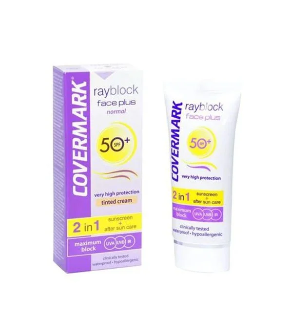 Covermark rayblock face plus Teinte oily acneic spf50+ 50ml – Image 2