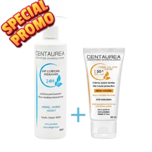 Centaurea Lait Corporel Hydra 200ml +Ecran Teinte Spf50+ 50ml Pack