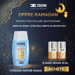 ISDIN Fotoprotecteur Fusion Fluide water Magic 50Ml = Magic Repair 10ml Offert
