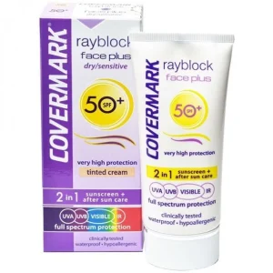 Covermark rayblock face plus Teinte Dry sensitive spf50+ 50ml
