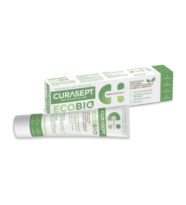 Curasept Dentifrice naturel bio EcoBio 75mL – Image 2