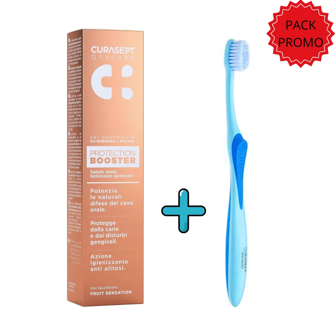 Curasept Dentifrice Booster Fruit Sensation 75ml+Brosse A Dents Maxi Soft Pack – Image 2