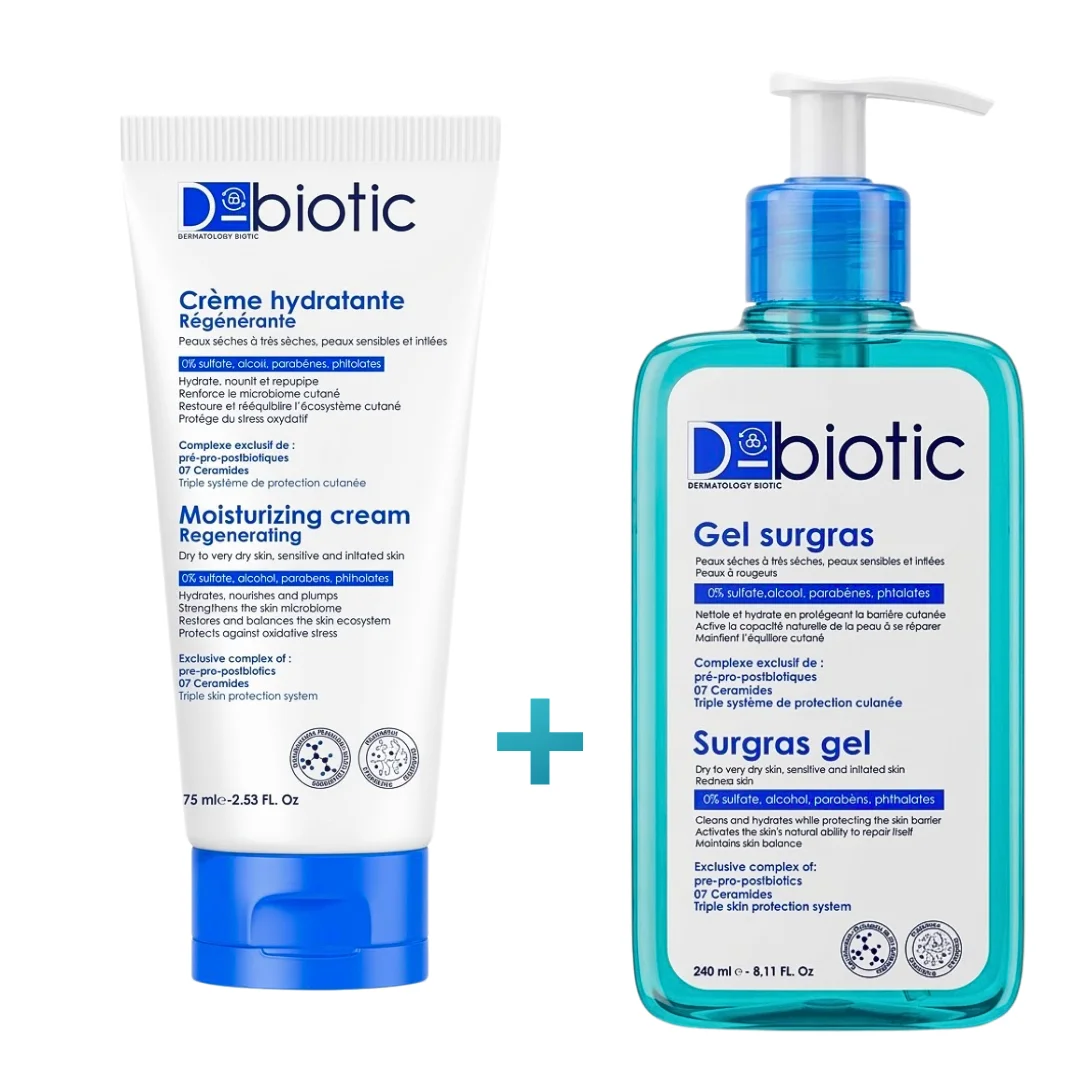 D-Biotic Creme Hydratante 75ml+Gel Surgras 240ml Coffret – Image 2