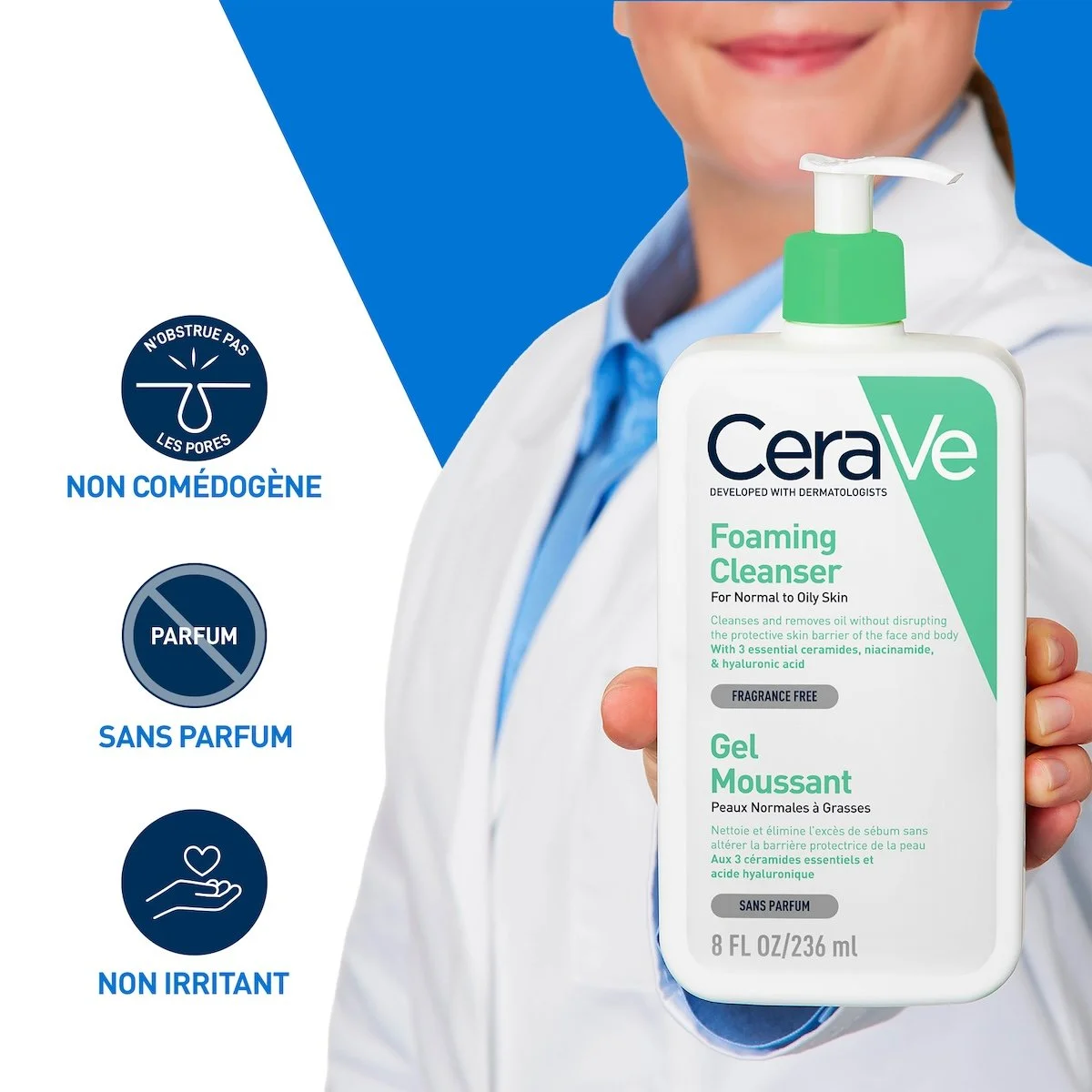 CeraVe Gel Moussant Nettoyant Peau Normale à Grasse | 236ml – Image 7