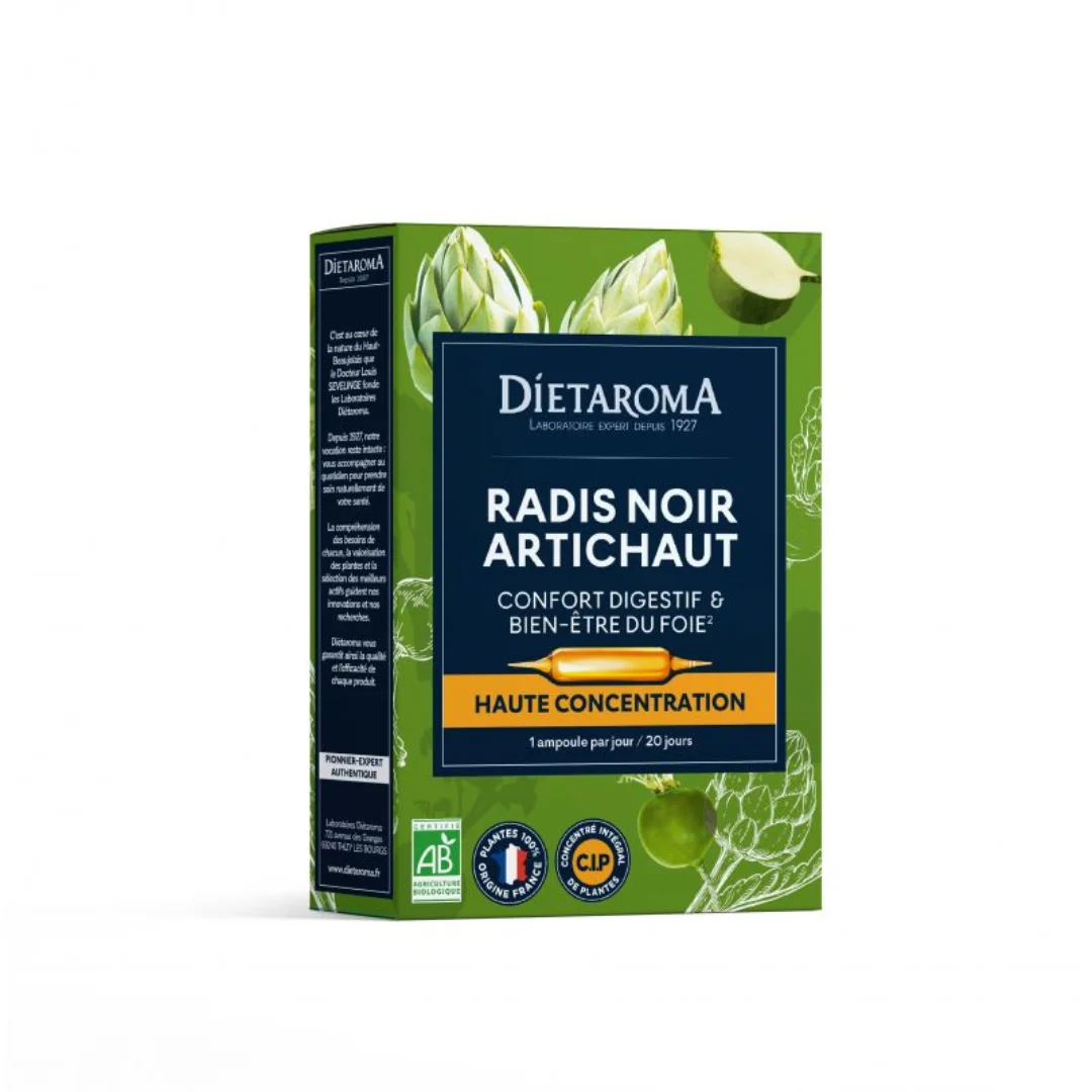 Dietaroma Radis Noir Artichaut 20 Ampoules*10ml – Image 2