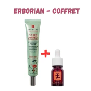 ERBORIAN – Coffret CC Red Correct 45ml + Skin Therapy 10ml