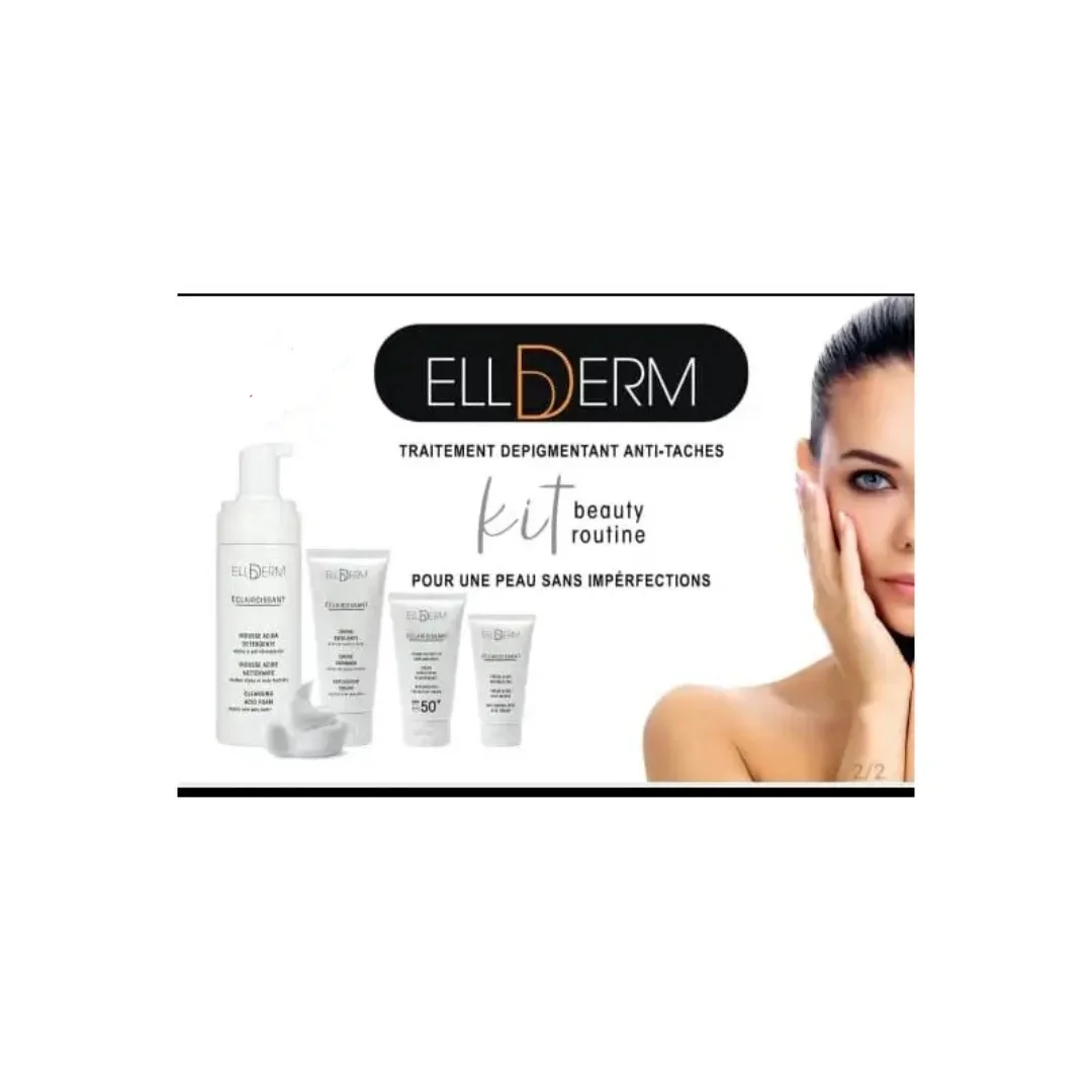 Ellderm Pack Anti-Tache Mousse Nettoyent+Creme Gommant+Creme Anti Tache+Creme Protectrice – Image 2