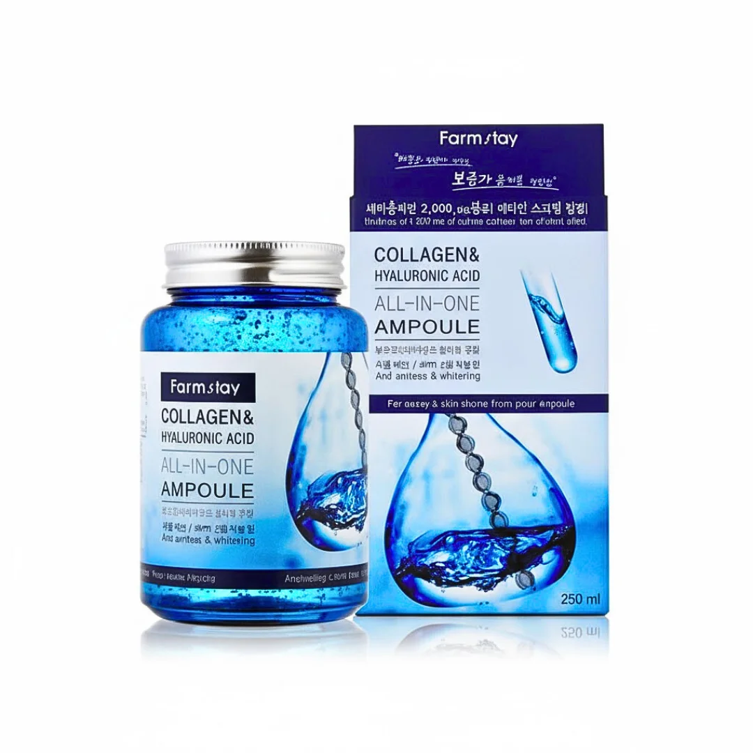 Farmstay Collagen & Hyaluronic Acid All-In-One Ampoule 250ml – Image 2