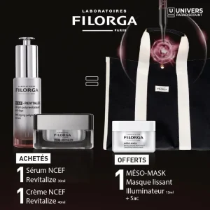 Filorage Ncef Revitalise Serum + Ncef Revitalize Crème = 1 Sac + Meso Mask Lissant 15ml Offerts