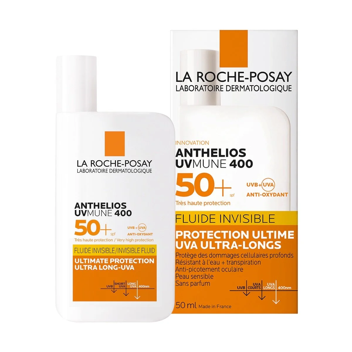 La Roche-Posay ANTHELIOS UVMUNE 400 crème solaire fluide invisible | peaux sensibles | 50ml = Eau Thermal Offerte – Image 4