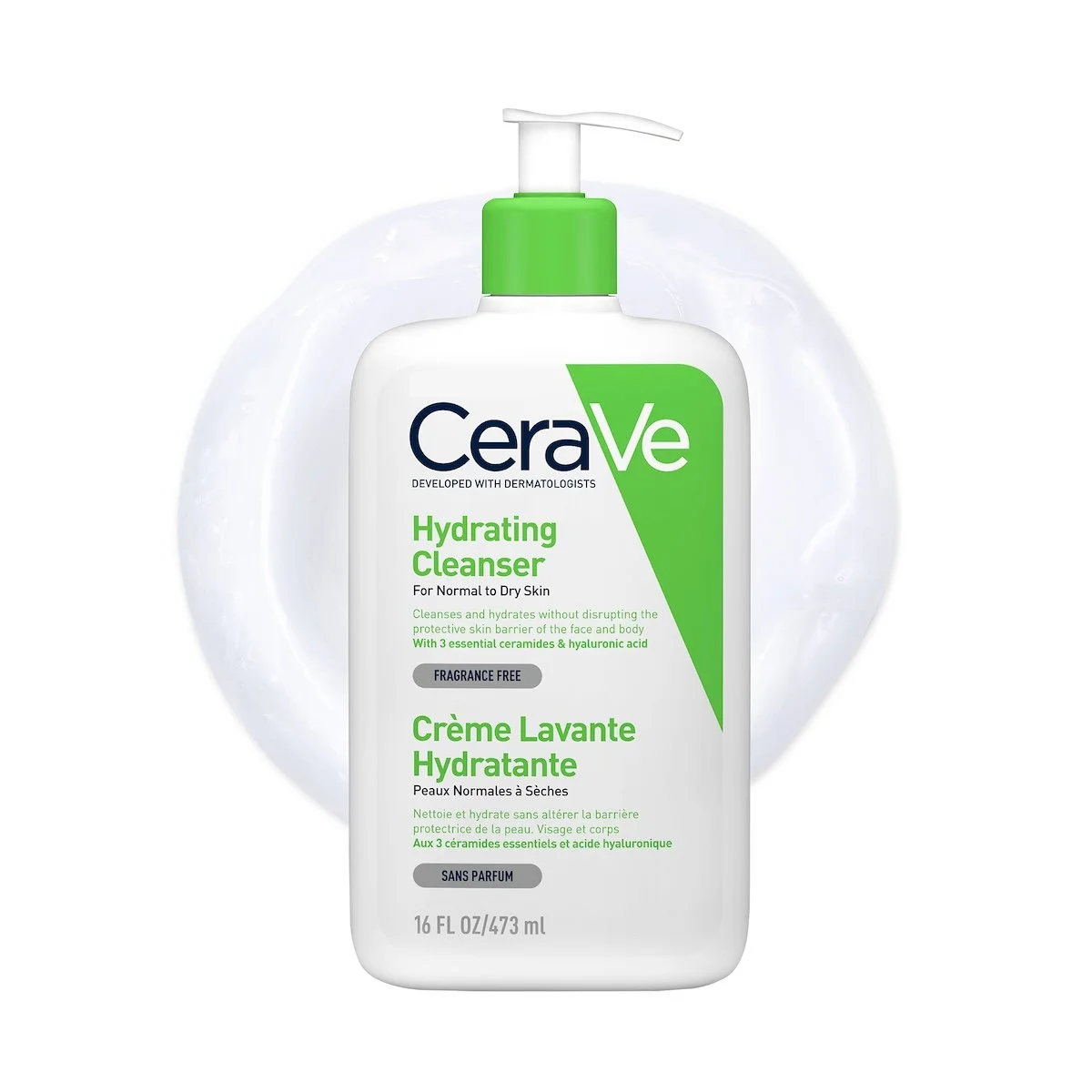 CeraVe Crème Lavante Hydratante Peau Normale à Sèche | 473ml – Image 5