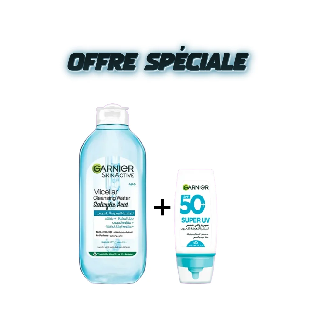Garnier SUPER UV Anti Acné + MICELLAIRE Anti Acné 400ML – Image 2