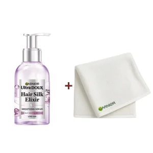 Garnier Ultra Doux Serum Hair Silk Elixir 120ml+Serviette Coffret