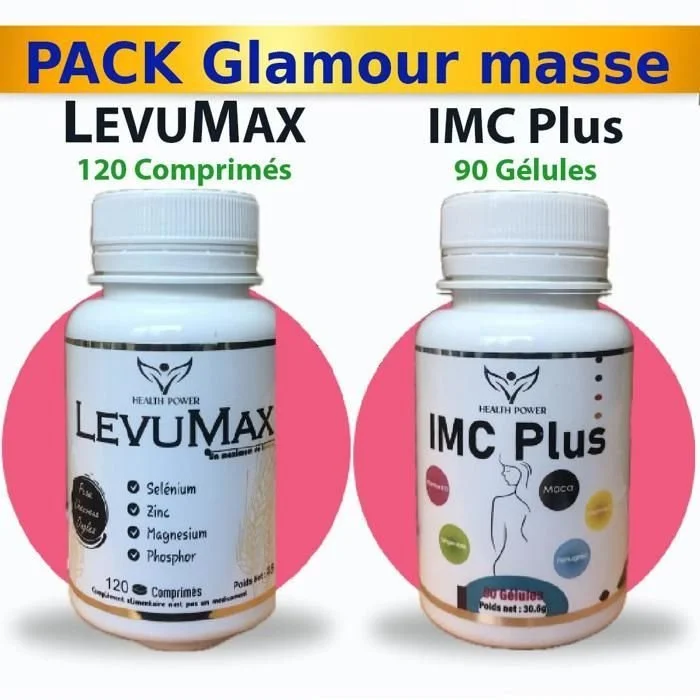 HEALTH POWER PACK Glamour masse IMC Plus 90 Gélules + LevuMax 120 Comprimés – Image 2