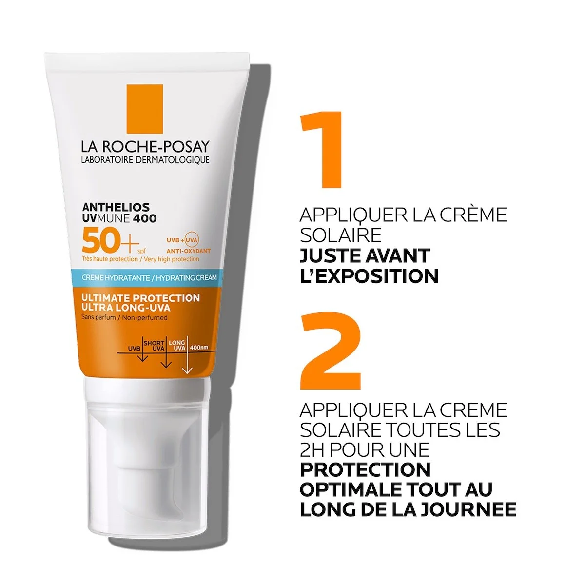 La Roche Posay ANTHELIOS UVMUNE 400 CRÈME FONDANTE SOLAIRE SPF50+ | Peau sensible normales à sèches |50ml – Image 9