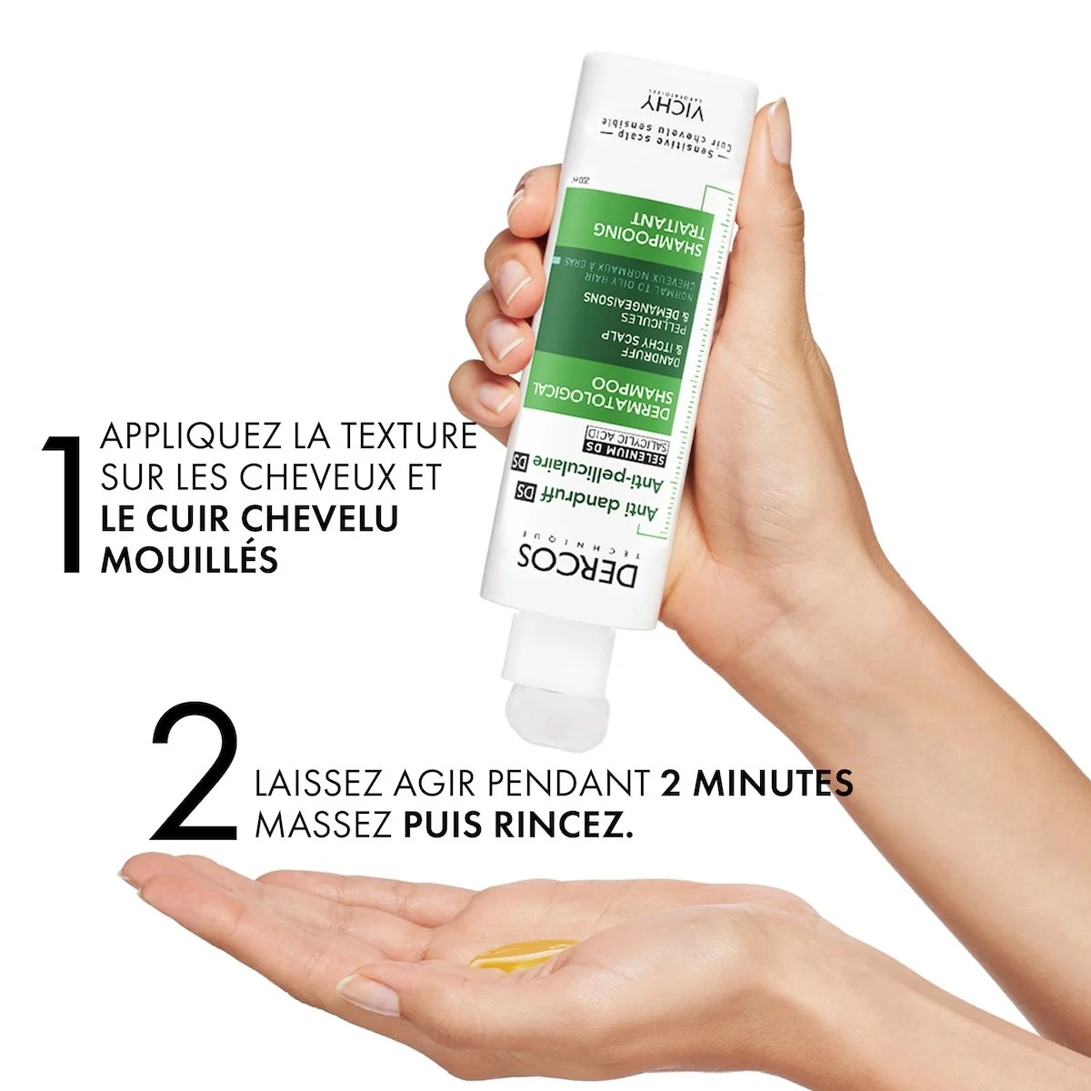 Vichy Dercos Shampoing Traitant Anti-Pelliculaire Cheveux Normaux à Gras | 200ml = Serviette Offerte – Image 8
