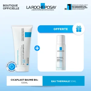 La Roche-Posay Cicaplast Baume Cicatrisant B5+ Peau Fragilisée | 100ml = Eau Thermale 50ml Offerte