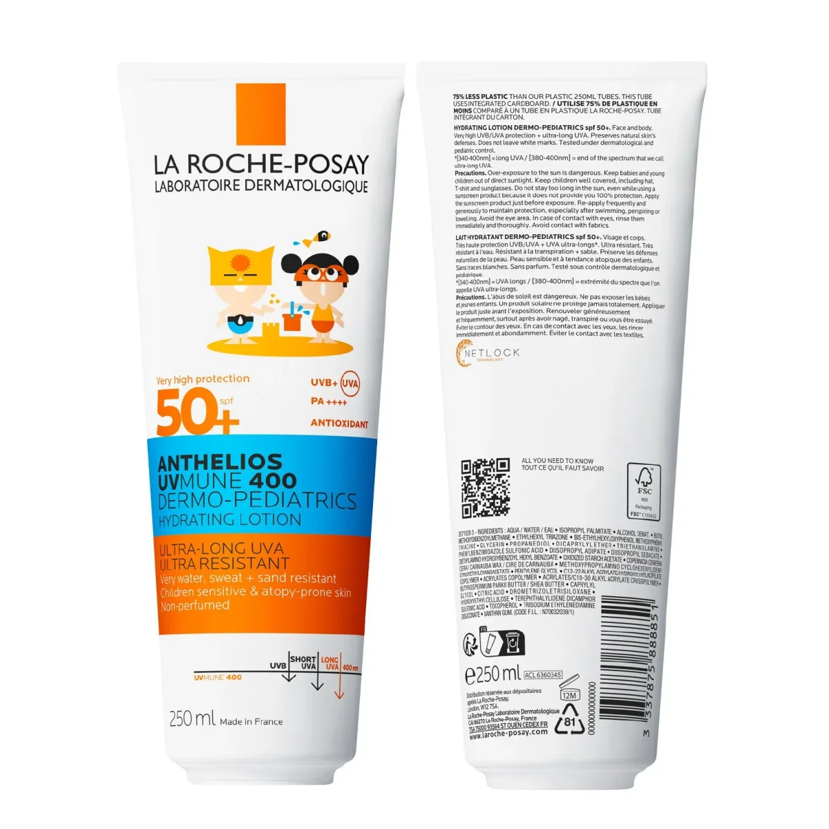 LA ROCHE POSAY ANTHELIOS LAIT SOLAIRE ENFANTS PEAUX SENSIBLES VISAGE & CORPS – Image 3